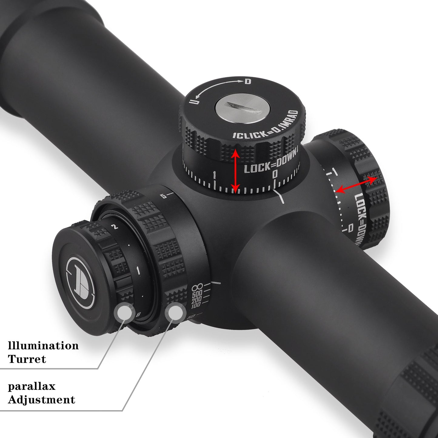 ED-AR 1-8X24SFIR FFP-MRAD Diameter:34MM Optics Scope