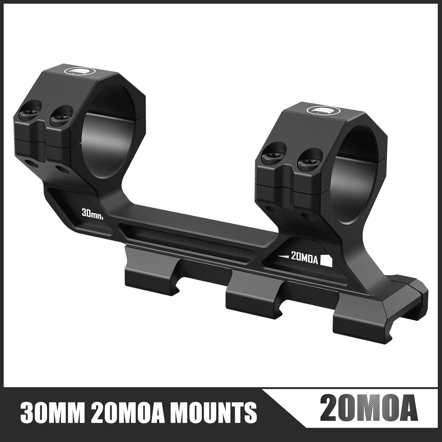 Cantilever Scope Mounts | One-Piece 20 MOA 34mm or 30mm Tube for Picatinny Rail