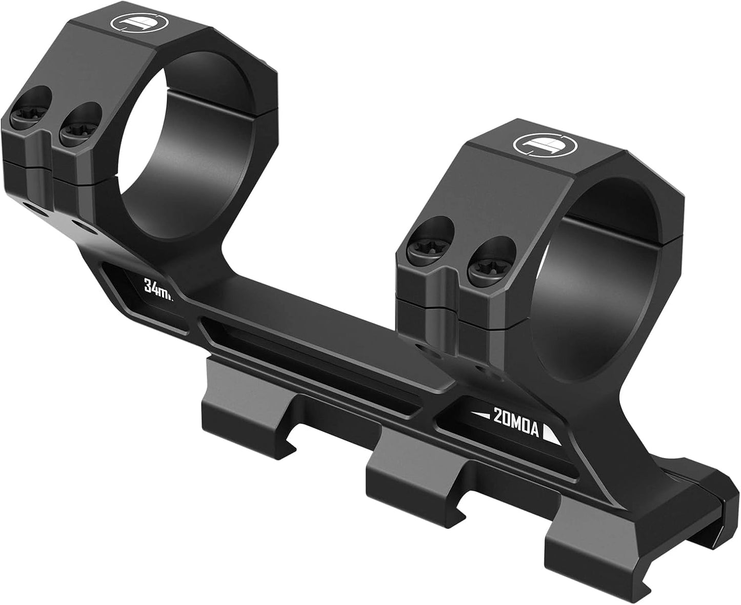 Cantilever Scope Mounts | One-Piece 20 MOA 34mm or 30mm Tube for Picatinny Rail