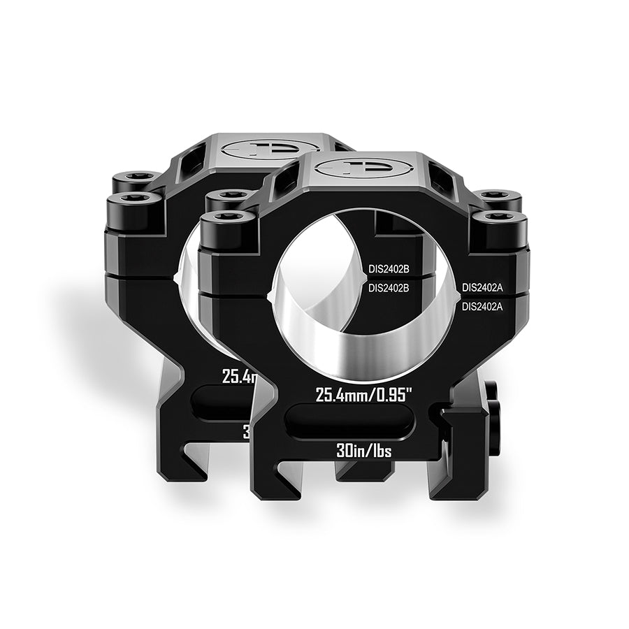 7075 Series Aluminum Scope Rings - Medium Profile 34mm Scope Mount for Picatinny Rail - DiscoveryOpt Rifle Scopes-UK -