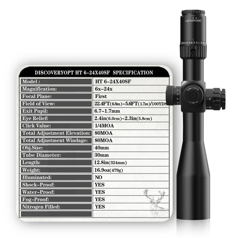 HT 6-24X40SF FFP Optics Scopes - DiscoveryOpt Rifle Scopes-UK -