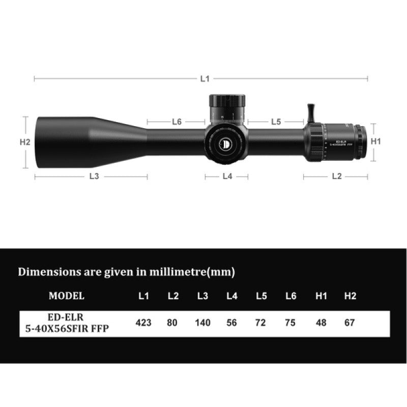 ED-ELR 5-40X56SFIR FFP Optics Scopes - DiscoveryOpt Rifle Scopes-UK -