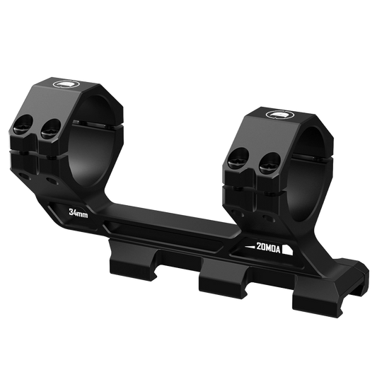 Cantilever Scope Mounts  | One-Piece 20 MOA 34mm or 30mm Tube for Picatinny Rail