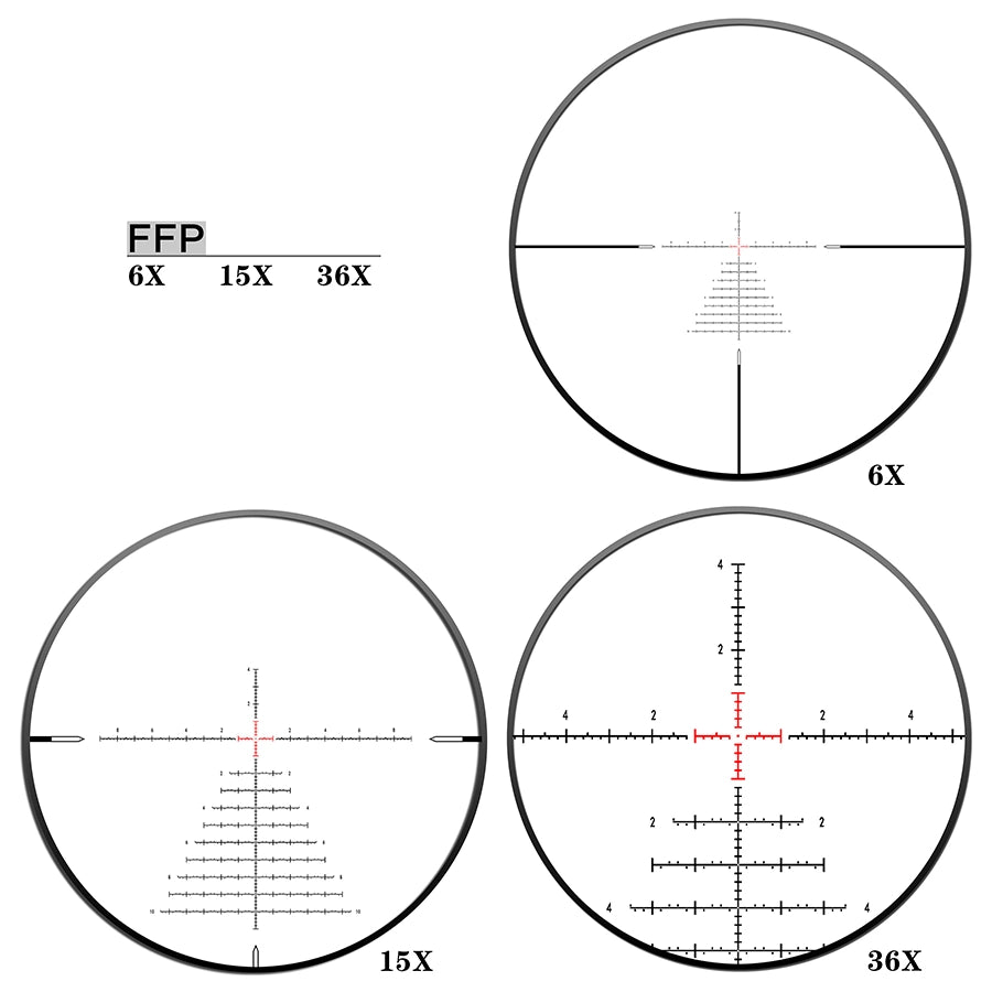 XED 6-36X56SFIR FFP-MRAD/MOA-ZERO STOP Diameter:35MM Optics Scopes