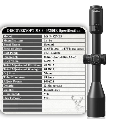 MS 3-9X40-SFP-MOA Diameter:25.4MM Optics Scopes