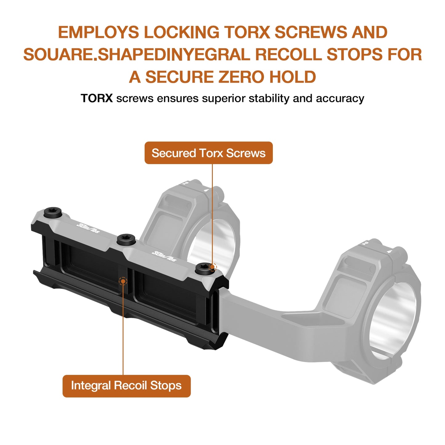 Multi-Compatible Cantilever Scope Mounts | One-Piece 0MOA 30MM/34MM Tube for Picatinny Rail