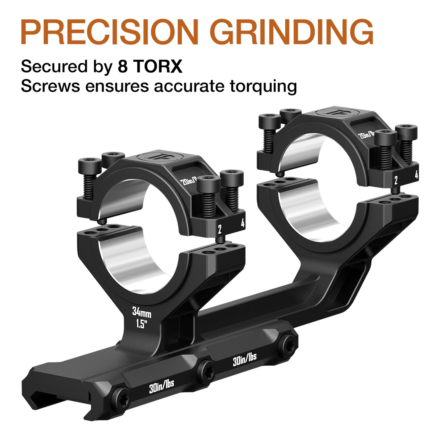 Multi-Compatible Cantilever Scope Mounts | One-Piece 0MOA 30MM/34MM Tube for Picatinny Rail