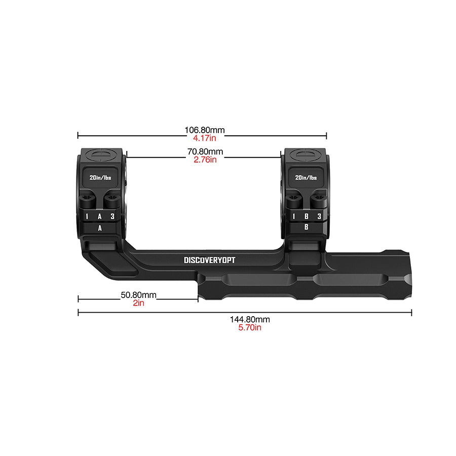 Multi-Compatible Cantilever Scope Mounts | One-Piece 0MOA 30MM/34MM Tube for Picatinny Rail