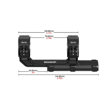 Multi-Compatible Cantilever Scope Mounts | One-Piece 0MOA 30MM/34MM Tube for Picatinny Rail