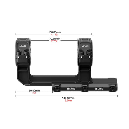 Multi-Compatible Cantilever Scope Mounts | One-Piece 0MOA 30MM/34MM Tube for Picatinny Rail