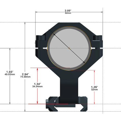 Multi-Compatible Cantilever Scope Mounts | One-Piece 0MOA 30MM/34MM Tube for Picatinny Rail