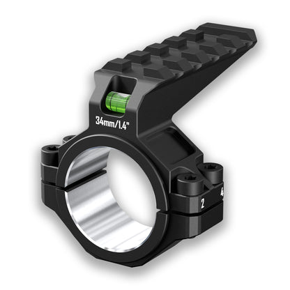 6061 Series Aluminum Scope Rings -  Bubble Level & Picatinny Rail | 30/34MM-Fits 0.85-inch Bases
