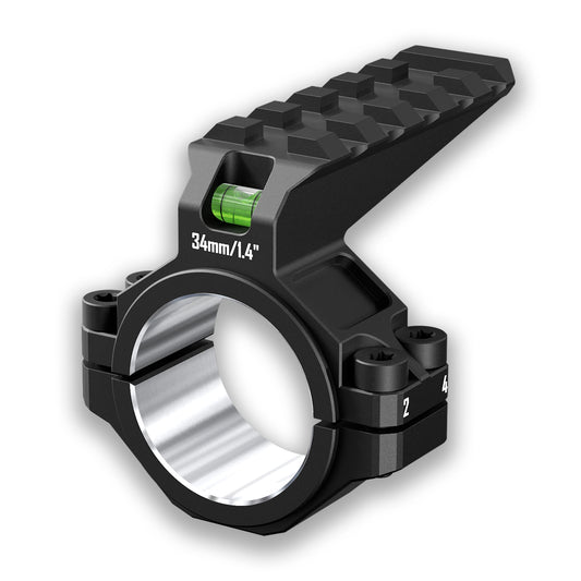 6061 Series Aluminum Scope Rings -  Bubble Level & Picatinny Rail | 30/34MM-Fits 0.85-inch Bases